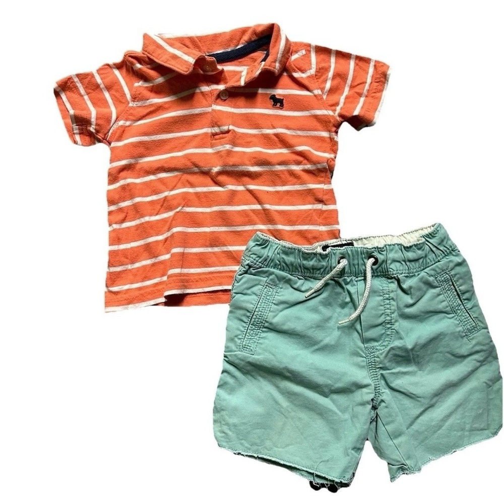 Toddler Boy Summer Clothes Warm Weather T Shirts Shorts Mickey Size 12-18 Months - Picture 2 of 5